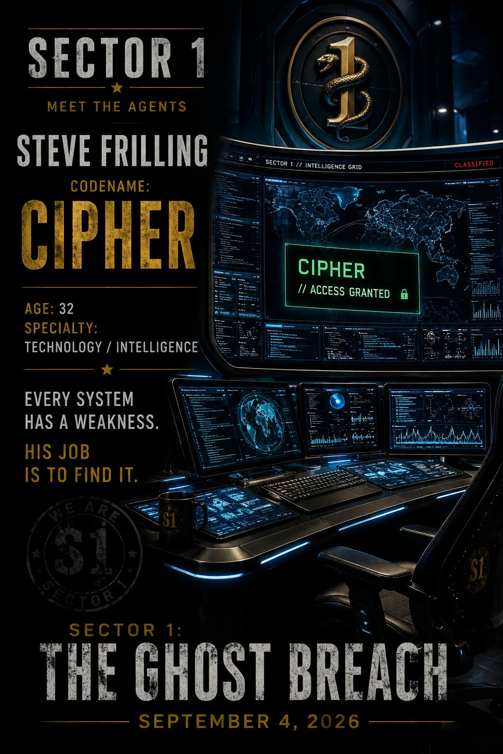 Classified personnel file for Steve Frilling, codename Cipher