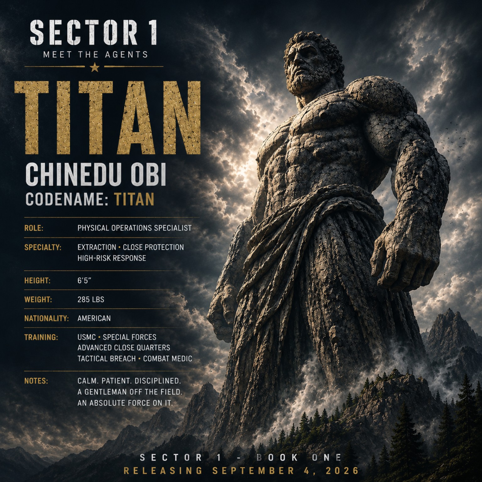 Classified personnel file for Chinedu Obi, codename Titan